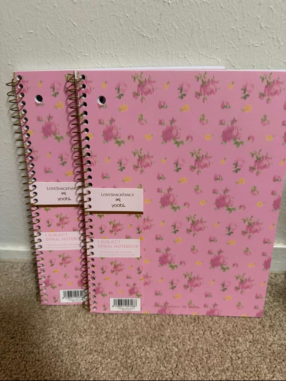 Loveshackfancy Target flowered notebooks